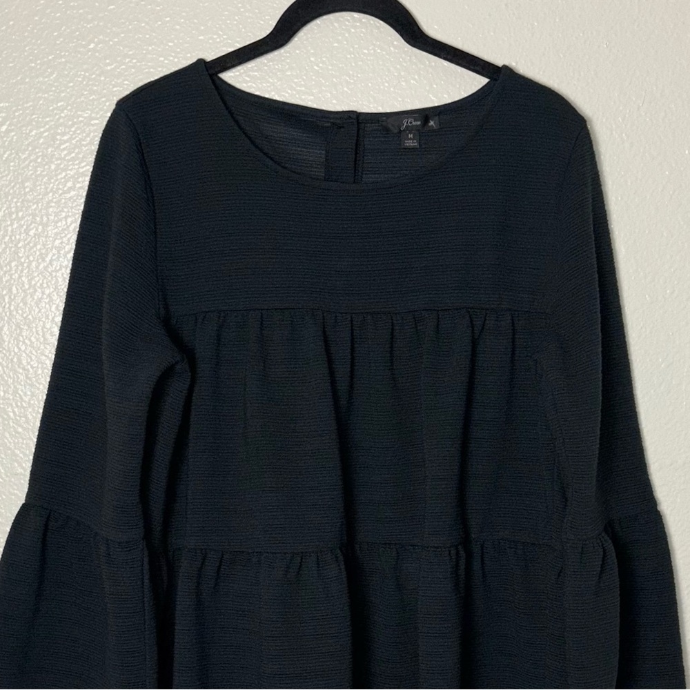 J.Crew Button-Back Tiered Bell-Sleeve Top Woman's Size Medium - Picture 7 of 16